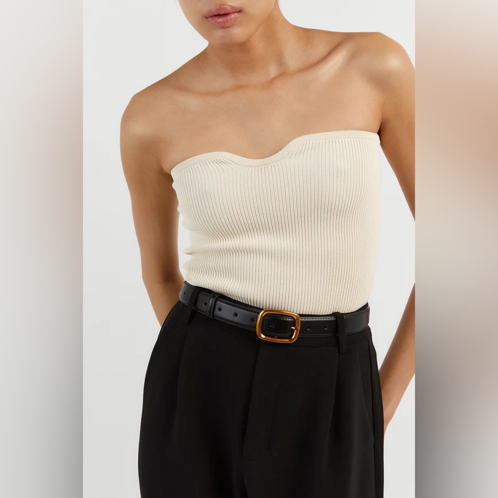DISSH Cream Ribbed Camisole